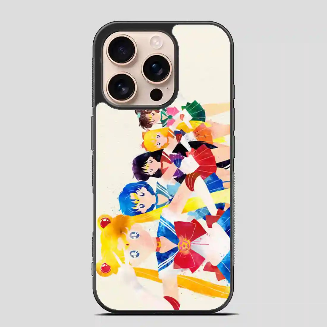 Sailor Moon Mercury Mars Venus Jupiter Splatters Watercolor iPhone 16 Pro Case