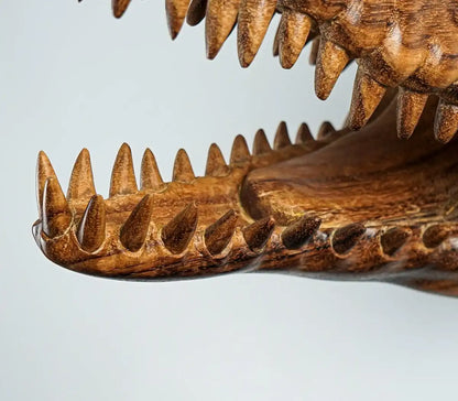 Crocodile Head Wall Decor, Wall Art, Alligator, Wood Carving