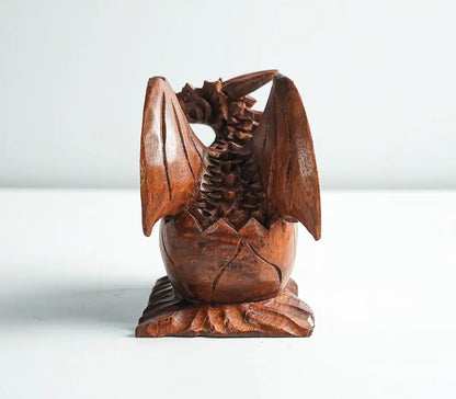 Newborn Dragon Sculpture, Baby Egg, Mystical Animal