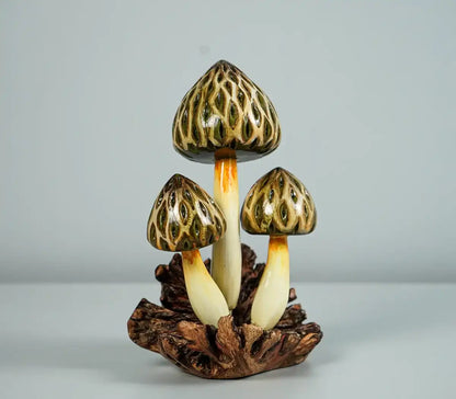 Wild Morel Mushroom Sculpture, Brown Mushroom, Forest, Sculpture