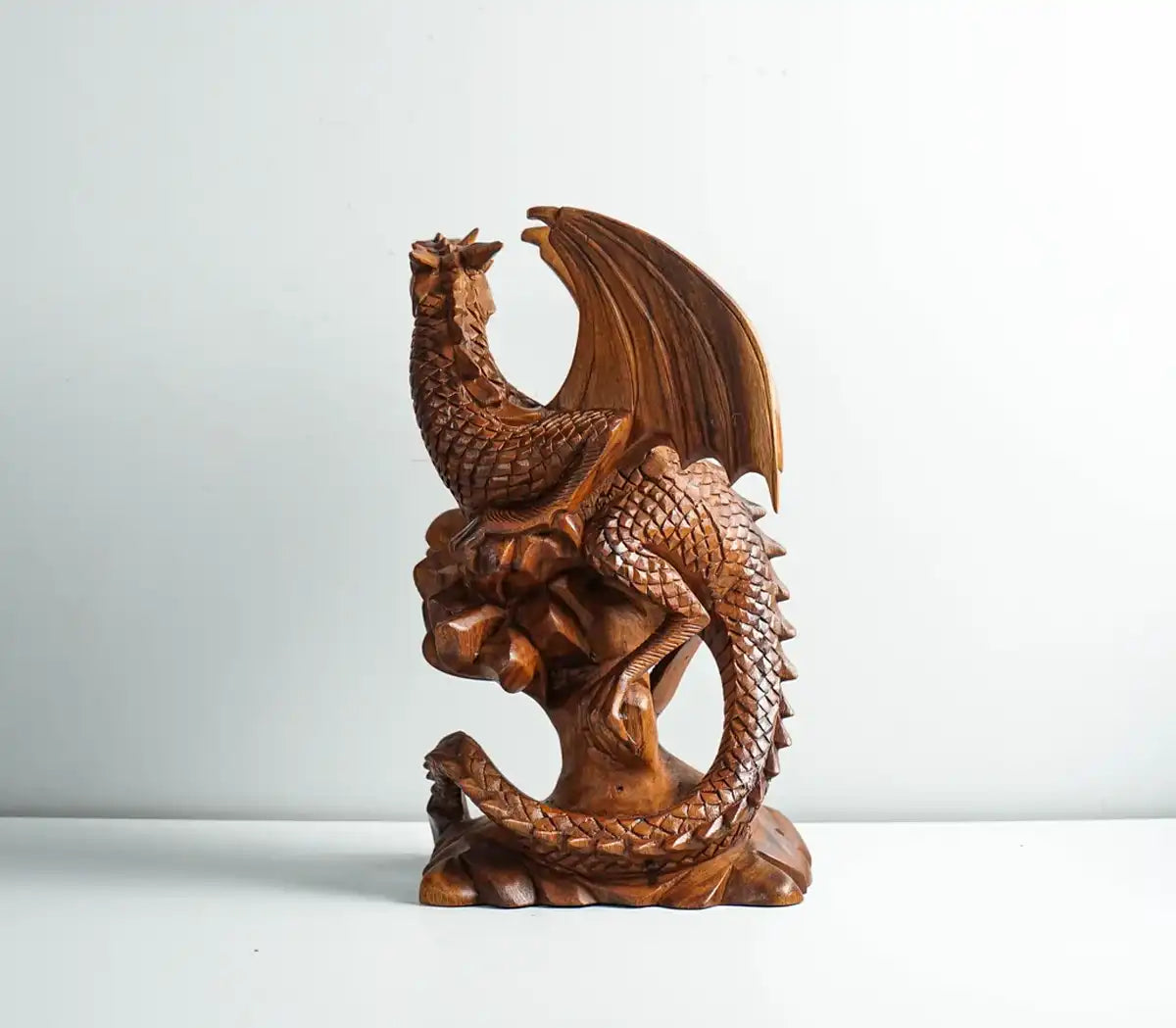 Wooden Dragon Statue, Unique Sculpture, Chinese Dragon