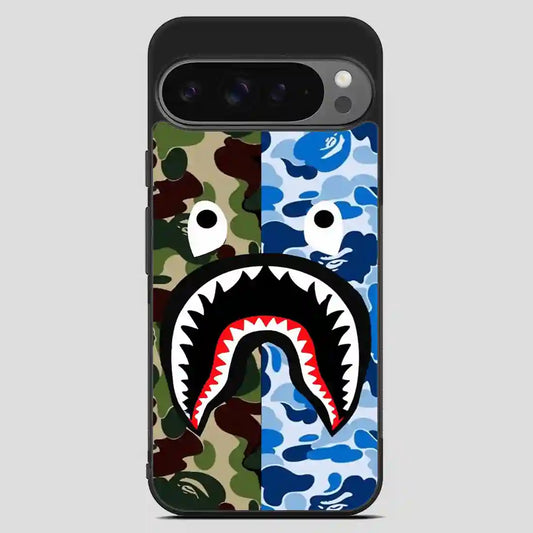 A Bathing Ape Blue Shark Google Pixel 9 Pro XL Case