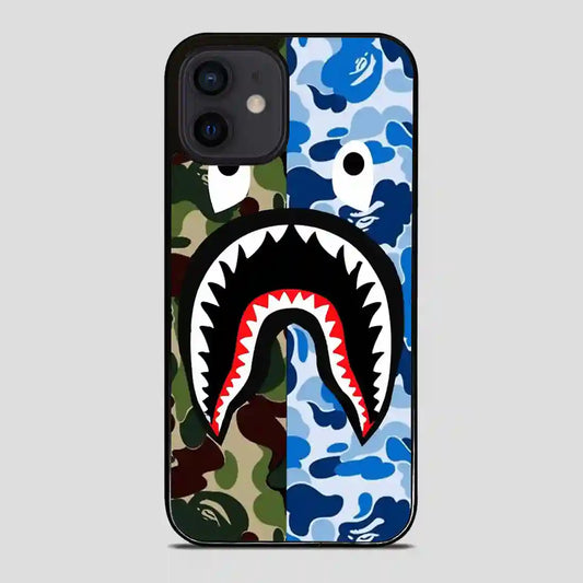 A Bathing Ape Blue Shark iPhone 12 Mini Case