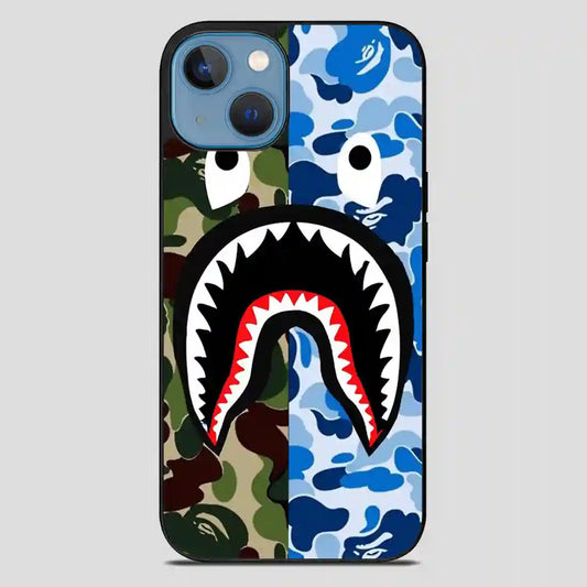 A Bathing Ape Blue Shark iPhone 13 Case