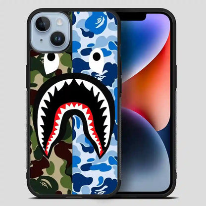 A Bathing Ape Blue Shark iPhone 14 Plus Case