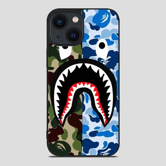 A Bathing Ape Blue Shark iPhone 14 Case