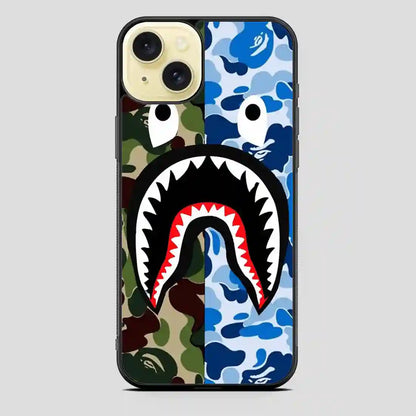 A Bathing Ape Blue Shark iPhone 15 Plus Case