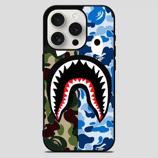 A Bathing Ape Blue Shark iPhone 15 Pro Max Case