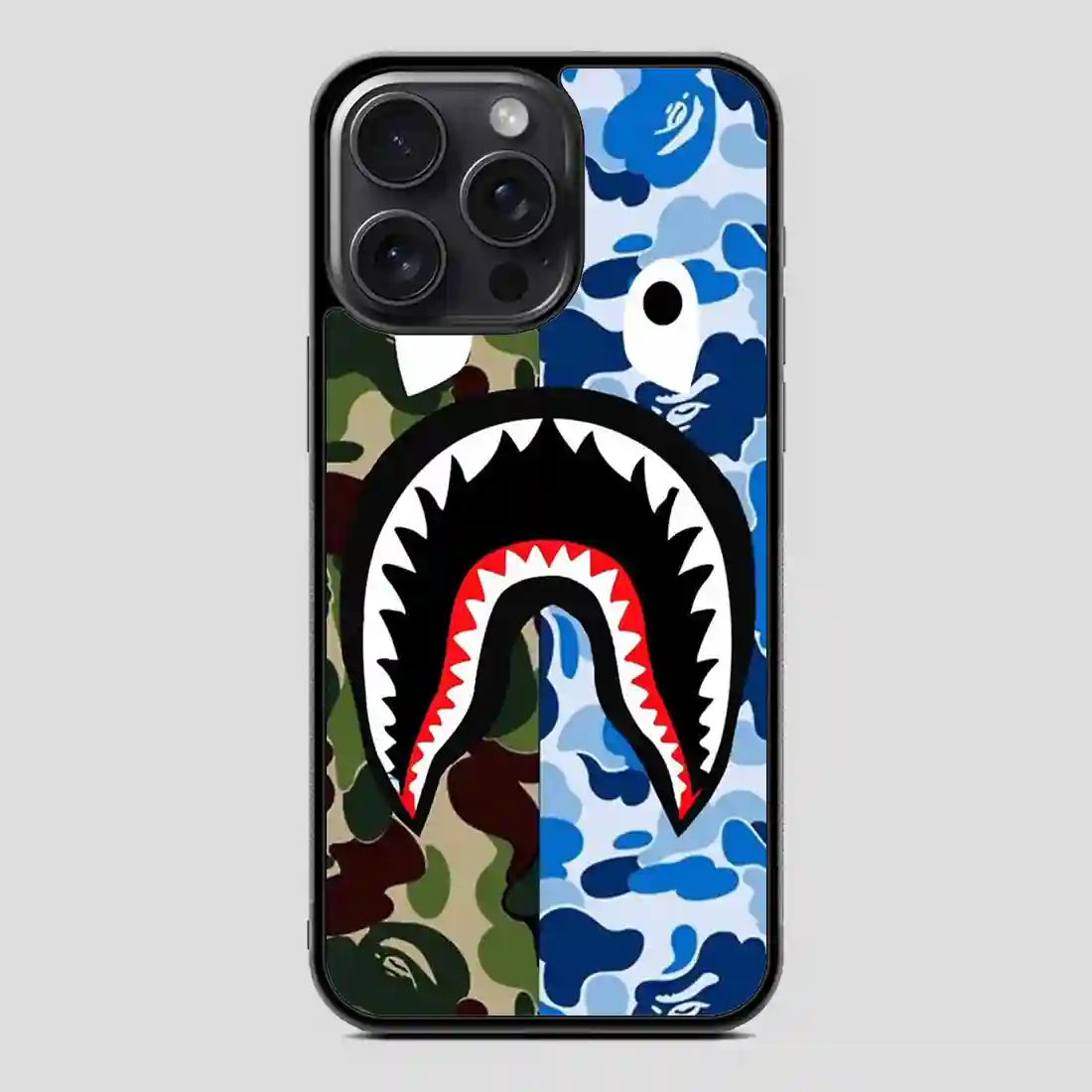 A Bathing Ape Blue Shark iPhone 15 Pro Case