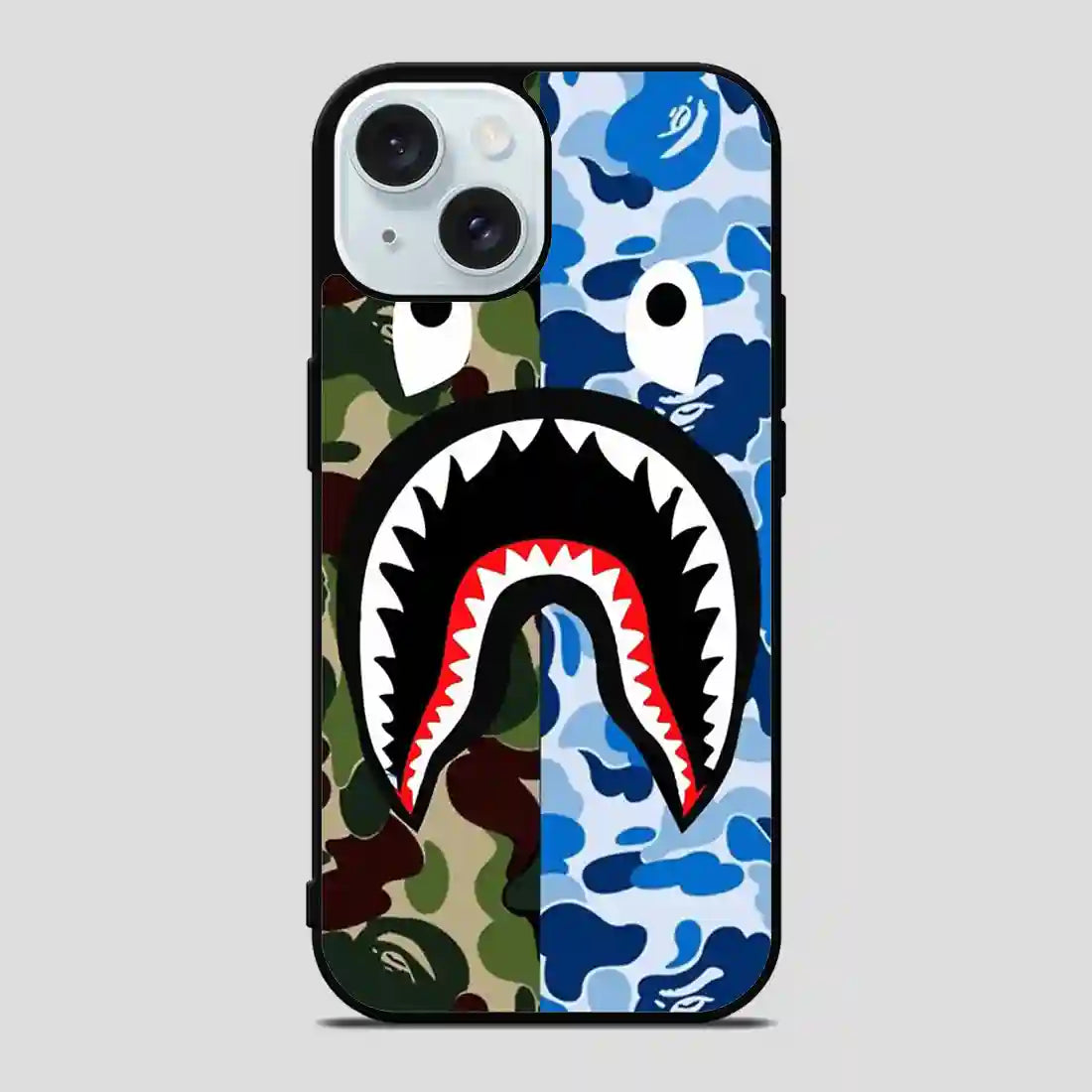 A Bathing Ape Blue Shark iPhone 15 Case