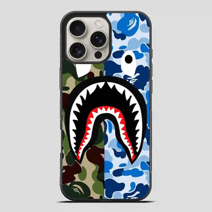 A Bathing Ape Blue Shark iPhone 16 Pro Max Case