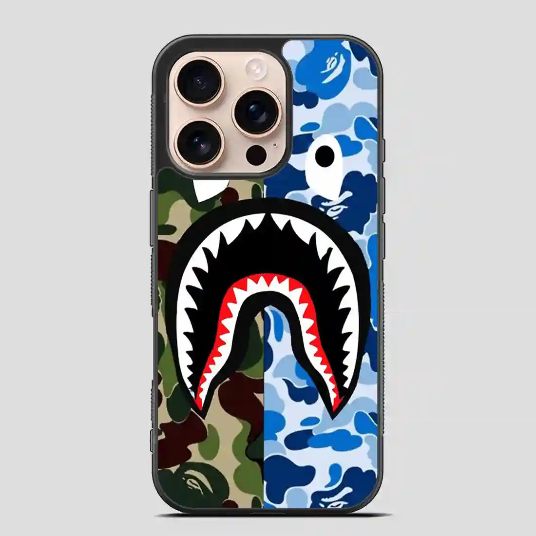 A Bathing Ape Blue Shark iPhone 16 Pro Case