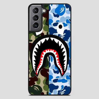 A Bathing Ape Blue Shark Samsung Galaxy S21 FE Case