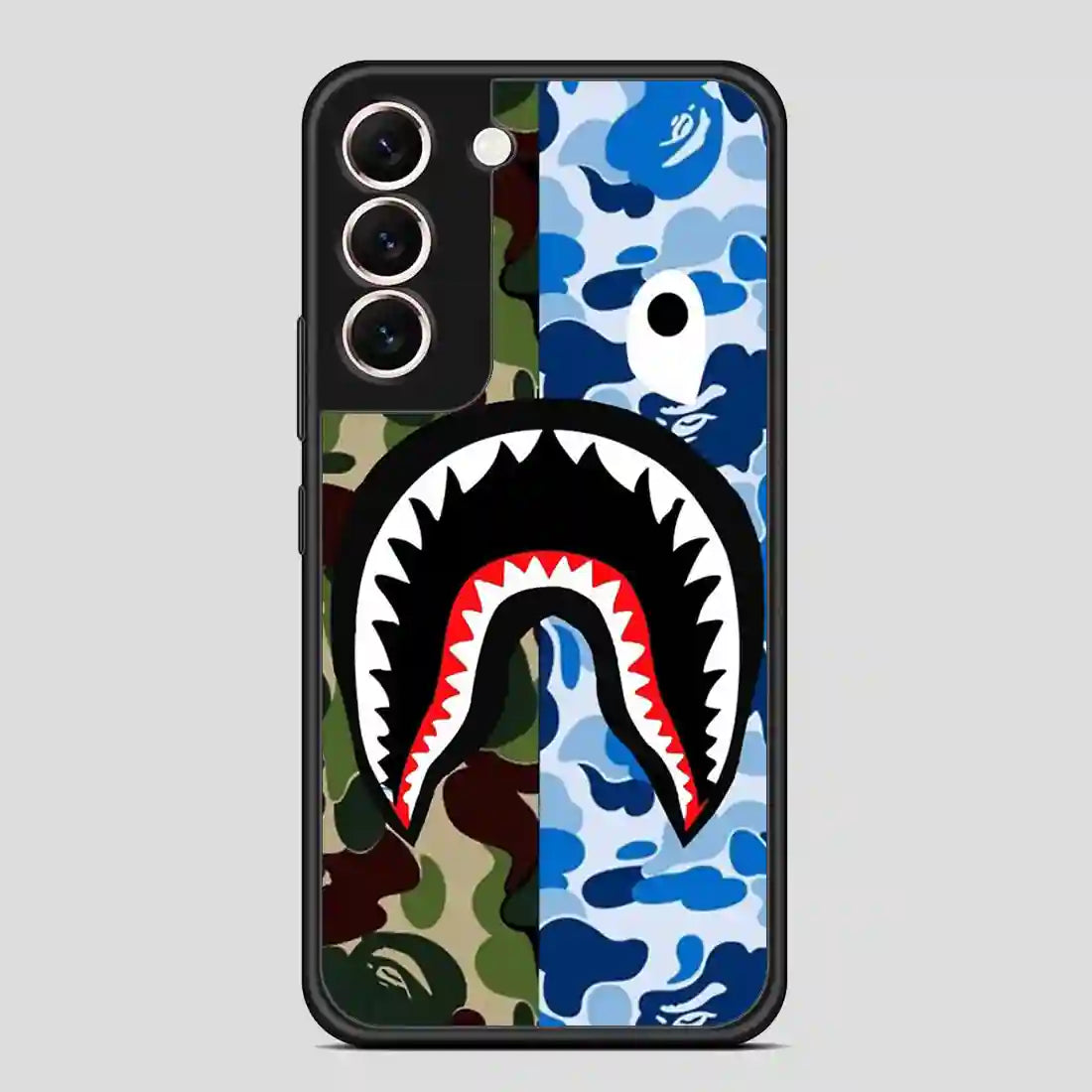 A Bathing Ape Blue Shark Samsung Galaxy S22 Case