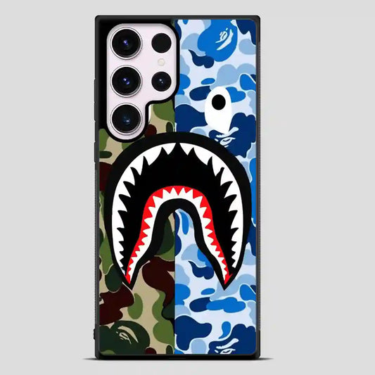 A Bathing Ape Blue Shark Samsung Galaxy S23 Ultra Case