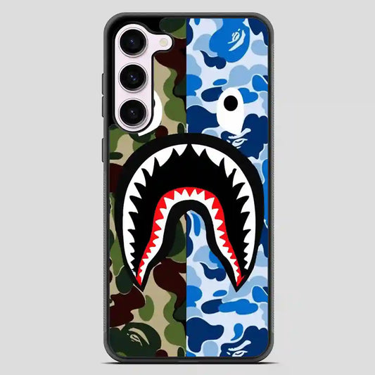 A Bathing Ape Blue Shark Samsung Galaxy S23 Case