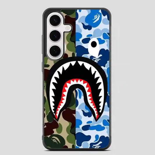 A Bathing Ape Blue Shark Samsung Galaxy S24 FE Case