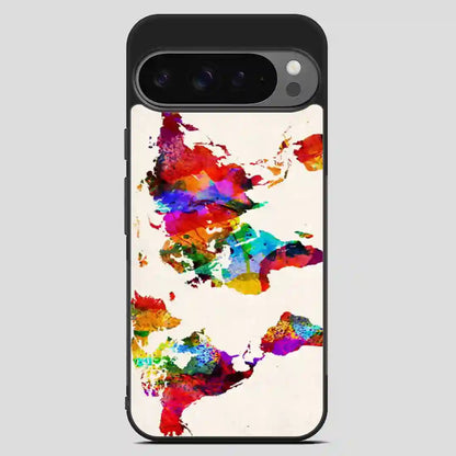 Abstract Painting World Map Google Pixel 9 Pro XL Case