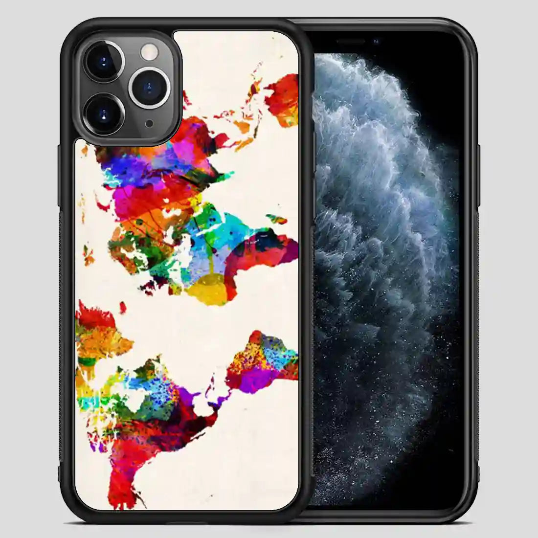 Abstract Painting World Map iPhone 11 Pro Max Case