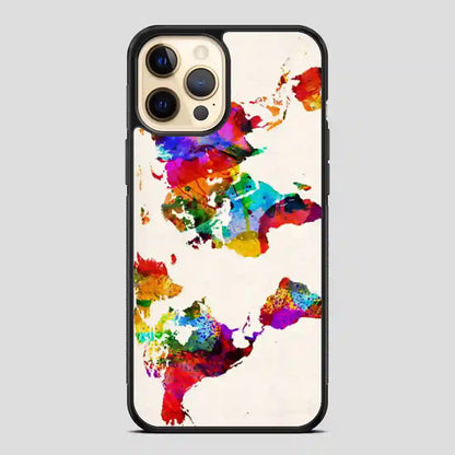 Abstract Painting World Map iPhone 11 Pro Case