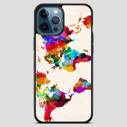 Abstract Painting World Map iPhone 12 Pro Max Case