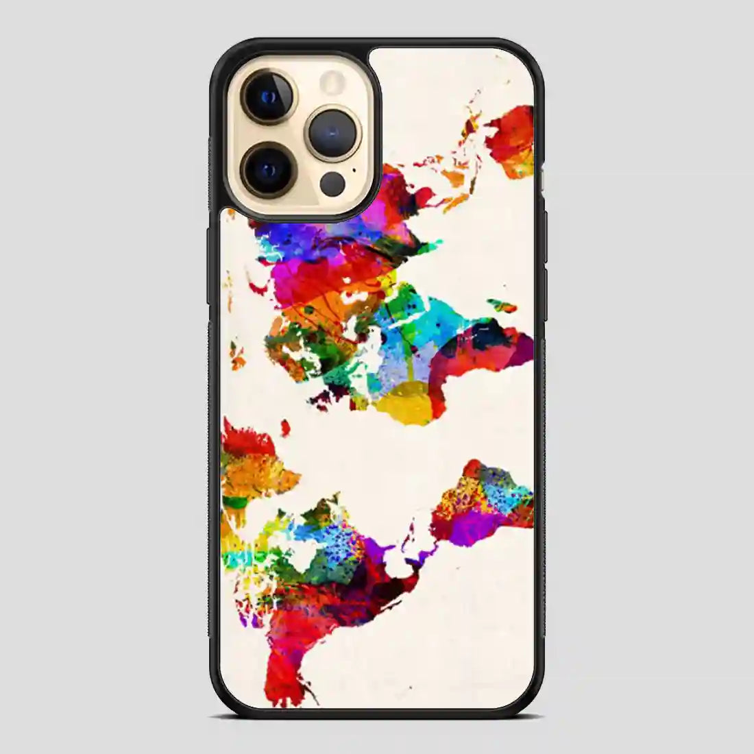 Abstract Painting World Map iPhone 12 Pro Case