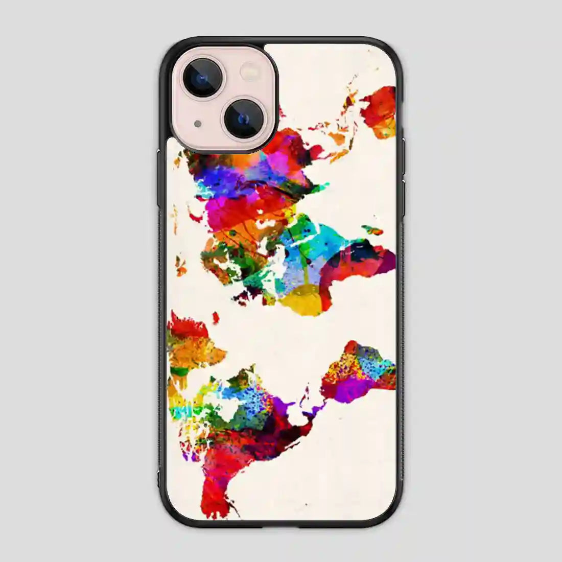 Abstract Painting World Map iPhone 13 Mini Case