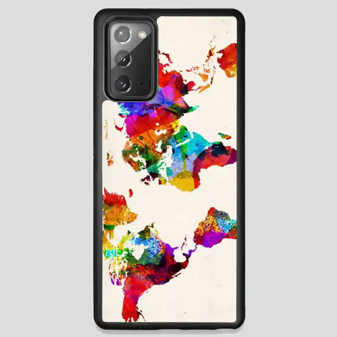 Abstract Painting World Map Samsung Galaxy Note 20 Case