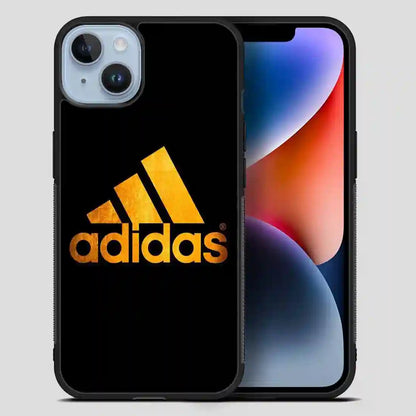 Adidas Black Brown Logo iPhone 14 Plus Case