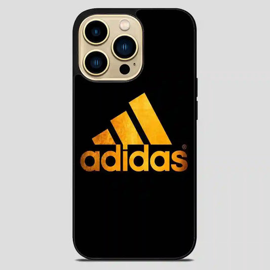 Adidas Black Brown Logo iPhone 14 Pro Max Case