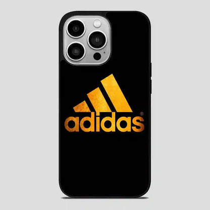 Adidas Black Brown Logo iPhone 14 Pro Case