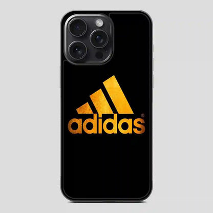 Adidas Black Brown Logo iPhone 15 Pro Case