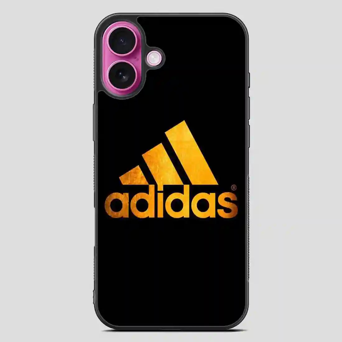 Adidas Black Brown Logo iPhone 16 Plus Case