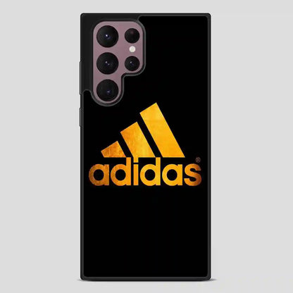 Adidas Black Brown Logo Samsung Galaxy S22 Ultra Case