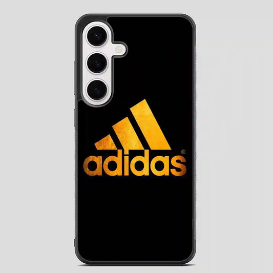 Adidas Black Brown Logo Samsung Galaxy S24 FE Case