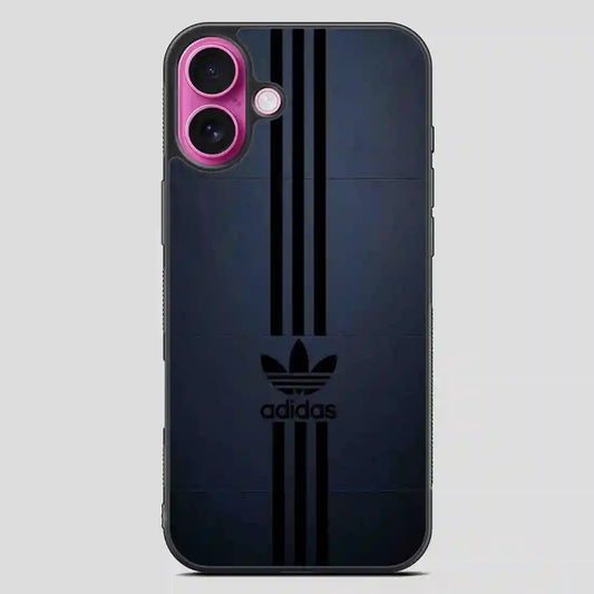 Adidas Black Dark iPhone 16 Plus Case