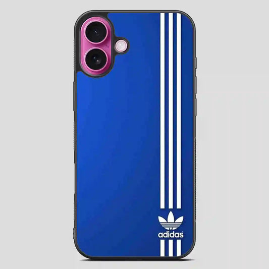 Adidas Blue Line Corner iPhone 16 Plus Case