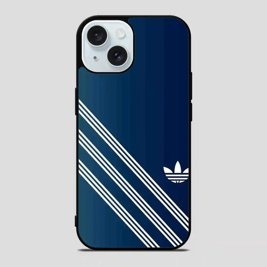 Adidas Blue Line Simple iPhone 15 Case