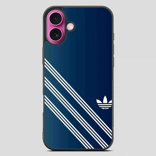 Adidas Blue Line Simple iPhone 16 Plus Case