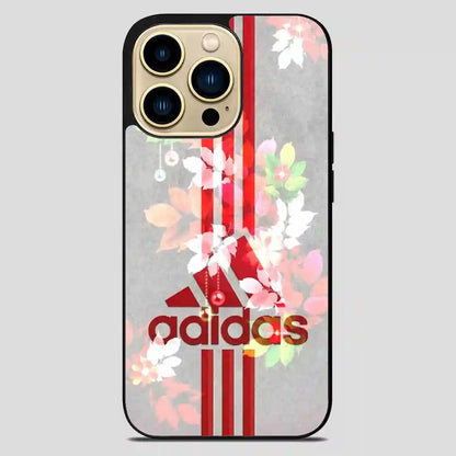 Adidas Flower Red iPhone 14 Pro Max Case