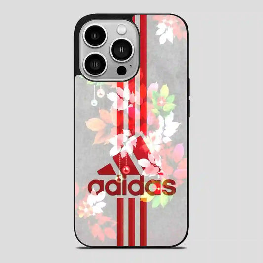 Adidas Flower Red iPhone 14 Pro Case