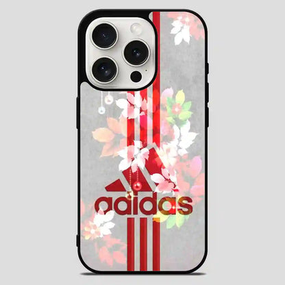 Adidas Flower Red iPhone 15 Pro Max Case