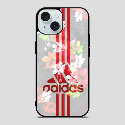 Adidas Flower Red iPhone 15 Case