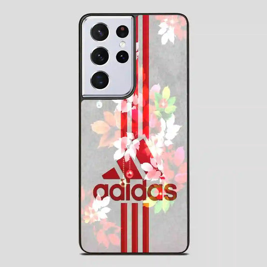 Adidas Flower Red Samsung Galaxy S21 Ultra Case