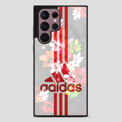 Adidas Flower Red Samsung Galaxy S22 Ultra Case