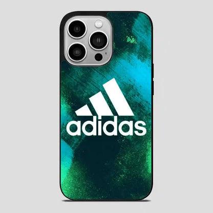 Adidas Green Galaxy iPhone 14 Pro Case