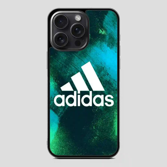 Adidas Green Galaxy iPhone 15 Pro Case