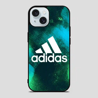 Adidas Green Galaxy iPhone 15 Case