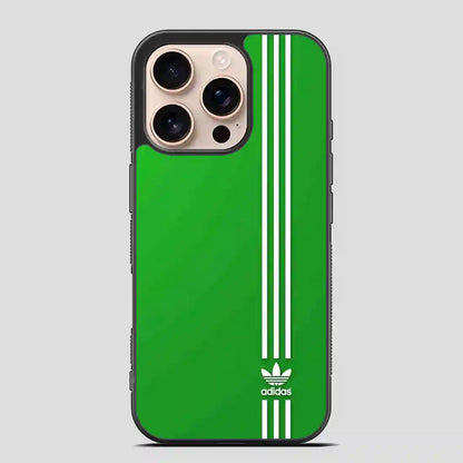 Adidas Green iPhone 16 Pro Case