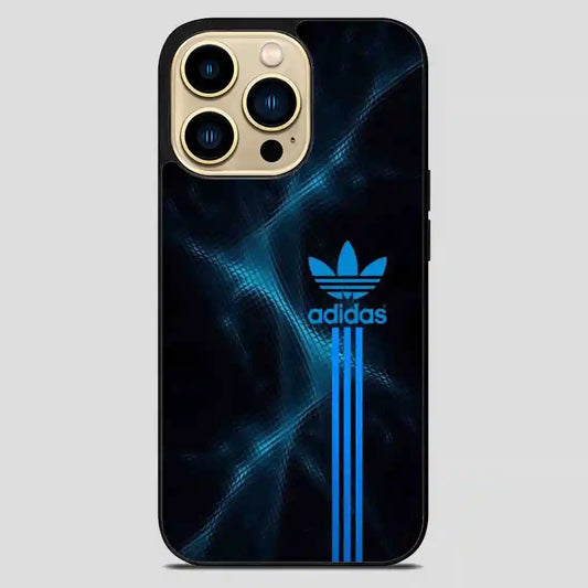 Adidas Logo Art Blue iPhone 14 Pro Max Case